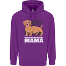 Dogs Rauhaardackel Mama Mens 80% Cotton Hoodie Purple