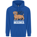 Dogs Rauhaardackel Mama Mens 80% Cotton Hoodie Royal Blue