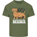 Dogs Rauhaardackel Mama Mens Cotton T-Shirt Tee Top Military Green