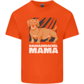 Dogs Rauhaardackel Mama Mens Cotton T-Shirt Tee Top Orange
