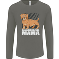 Dogs Rauhaardackel Mama Mens Long Sleeve T-Shirt Charcoal