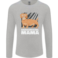 Dogs Rauhaardackel Mama Mens Long Sleeve T-Shirt Sports Grey