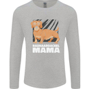 Dogs Rauhaardackel Mama Mens Long Sleeve T-Shirt Sports Grey