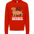 Dogs Rauhaardackel Mama Mens Sweatshirt Jumper Bright Red