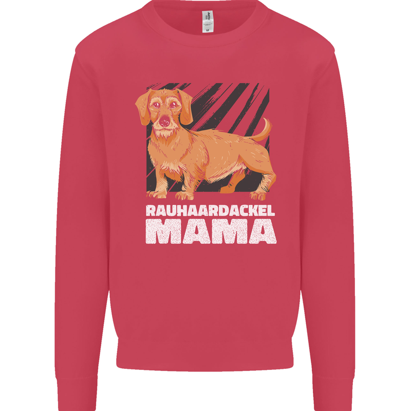 Dogs Rauhaardackel Mama Mens Sweatshirt Jumper Heliconia