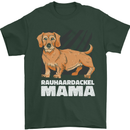 Dogs Rauhaardackel Mama Mens T-Shirt Cotton Gildan Forest Green