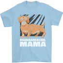 Dogs Rauhaardackel Mama Mens T-Shirt Cotton Gildan Light Blue