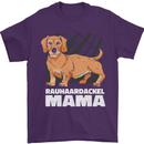 Dogs Rauhaardackel Mama Mens T-Shirt Cotton Gildan Purple