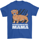 Dogs Rauhaardackel Mama Mens T-Shirt Cotton Gildan Royal Blue