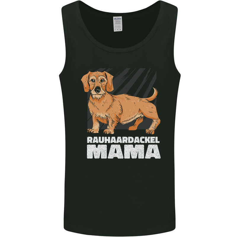 Dogs Rauhaardackel Mama Mens Vest Tank Top Black