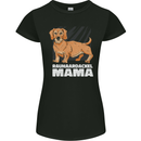 Dogs Rauhaardackel Mama Womens Petite Cut T-Shirt Black