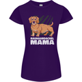 Dogs Rauhaardackel Mama Womens Petite Cut T-Shirt Purple