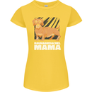 Dogs Rauhaardackel Mama Womens Petite Cut T-Shirt Yellow