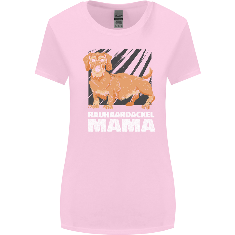 Dogs Rauhaardackel Mama Womens Wider Cut T-Shirt Light Pink