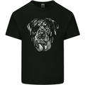 Dogs Rottweiler with Eye Patch Mens Cotton T-Shirt Tee Top Black