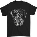 Dogs Rottweiler with Eye Patch Mens T-Shirt Cotton Gildan Black