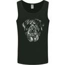 Dogs Rottweiler with Eye Patch Mens Vest Tank Top Black