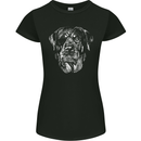 Dogs Rottweiler with Eye Patch Womens Petite Cut T-Shirt Black