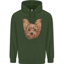 Dogs Smiling Yorkshire Terrier Childrens Kids Hoodie Forest Green