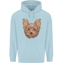 Dogs Smiling Yorkshire Terrier Childrens Kids Hoodie Light Blue