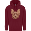 Dogs Smiling Yorkshire Terrier Childrens Kids Hoodie Maroon