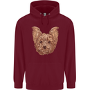Dogs Smiling Yorkshire Terrier Childrens Kids Hoodie Maroon
