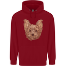 Dogs Smiling Yorkshire Terrier Childrens Kids Hoodie Red