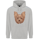 Dogs Smiling Yorkshire Terrier Childrens Kids Hoodie Sports Grey