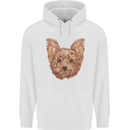 Dogs Smiling Yorkshire Terrier Childrens Kids Hoodie White