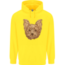 Dogs Smiling Yorkshire Terrier Childrens Kids Hoodie Yellow