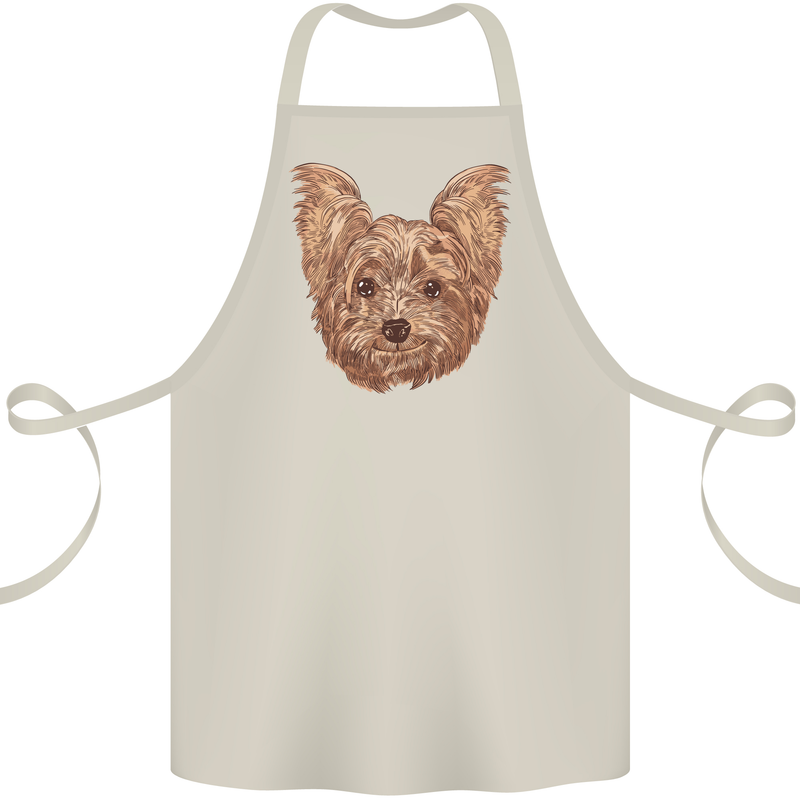 Dogs Smiling Yorkshire Terrier Cotton Apron 100% Organic Natural