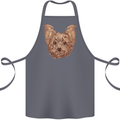 Dogs Smiling Yorkshire Terrier Cotton Apron 100% Organic Steel