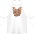 Dogs Smiling Yorkshire Terrier Cotton Apron 100% Organic White