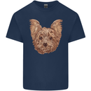 Dogs Smiling Yorkshire Terrier Kids T-Shirt Childrens Navy Blue