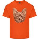 Dogs Smiling Yorkshire Terrier Kids T-Shirt Childrens Orange