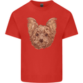 Dogs Smiling Yorkshire Terrier Kids T-Shirt Childrens Red