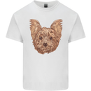 Dogs Smiling Yorkshire Terrier Kids T-Shirt Childrens White