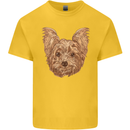 Dogs Smiling Yorkshire Terrier Kids T-Shirt Childrens Yellow