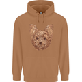 Dogs Smiling Yorkshire Terrier Mens 80% Cotton Hoodie Caramel Latte