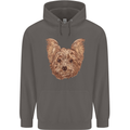Dogs Smiling Yorkshire Terrier Mens 80% Cotton Hoodie Charcoal