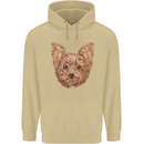 Dogs Smiling Yorkshire Terrier Mens 80% Cotton Hoodie Sand