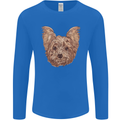 Dogs Smiling Yorkshire Terrier Mens Long Sleeve T-Shirt Royal Blue