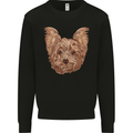 Dogs Smiling Yorkshire Terrier Mens Sweatshirt Jumper Black
