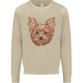 Dogs Smiling Yorkshire Terrier Mens Sweatshirt Jumper Sand