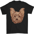 Dogs Smiling Yorkshire Terrier Mens T-Shirt Cotton Gildan Black