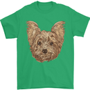 Dogs Smiling Yorkshire Terrier Mens T-Shirt Cotton Gildan Irish Green