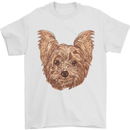 Dogs Smiling Yorkshire Terrier Mens T-Shirt Cotton Gildan White
