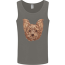 Dogs Smiling Yorkshire Terrier Mens Vest Tank Top Charcoal