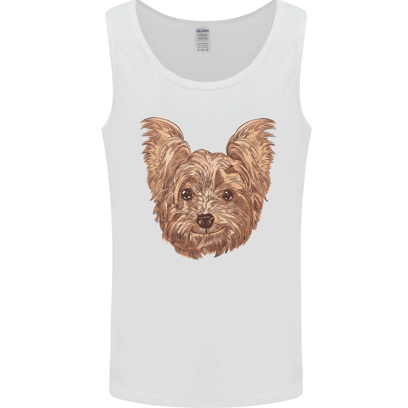 Dogs Smiling Yorkshire Terrier Mens Vest Tank Top White