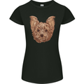Dogs Smiling Yorkshire Terrier Womens Petite Cut T-Shirt Black